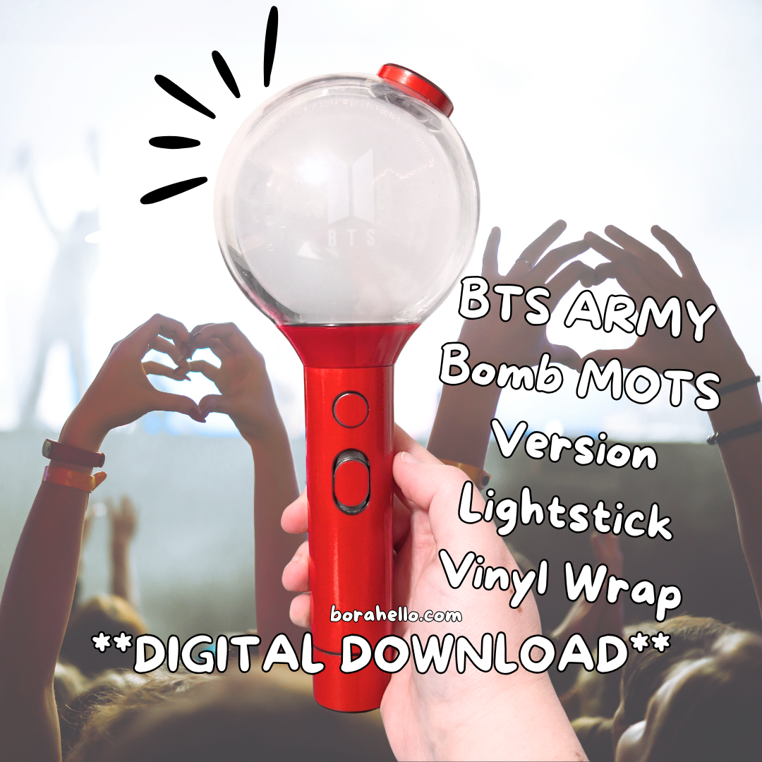 BTS ARMY Bomb MOTS Lightstick Wrap Template **DIGITAL DOWNLOAD BTS ARMY Bomb MOTS Lightstick Wrap Template **DIGITAL DOWNLOAD