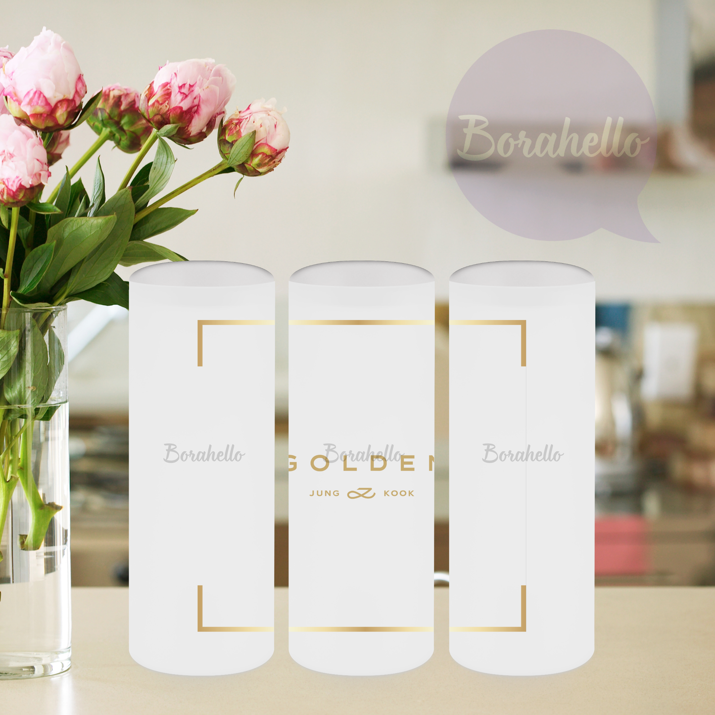 JK Golden Glass Vase