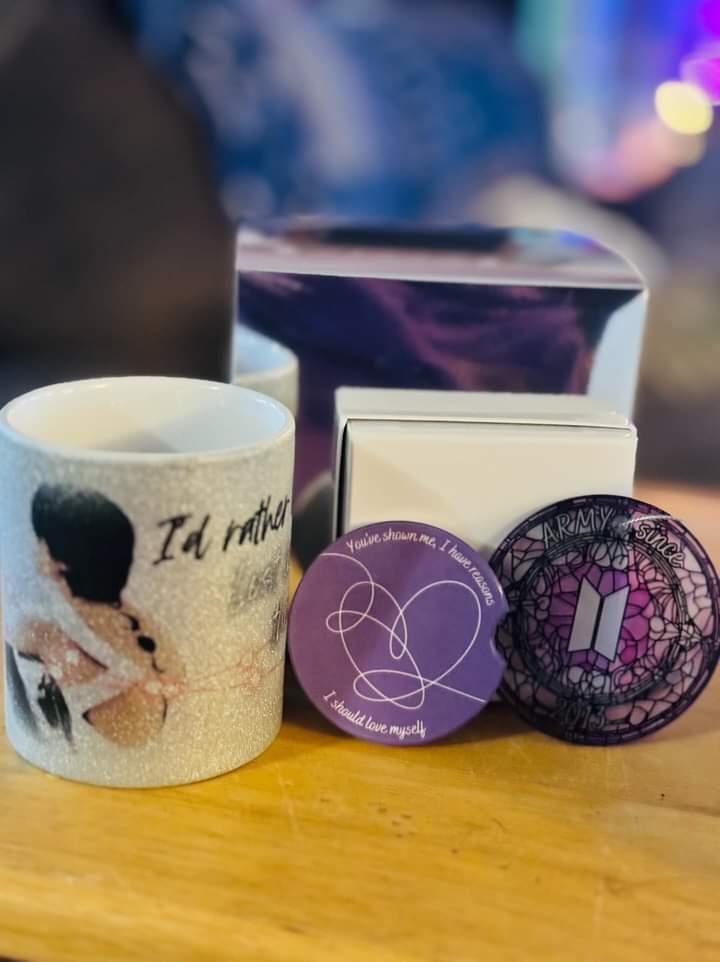 Jimin "Like Crazy" Silver Glitter Mug | Mug | borahello