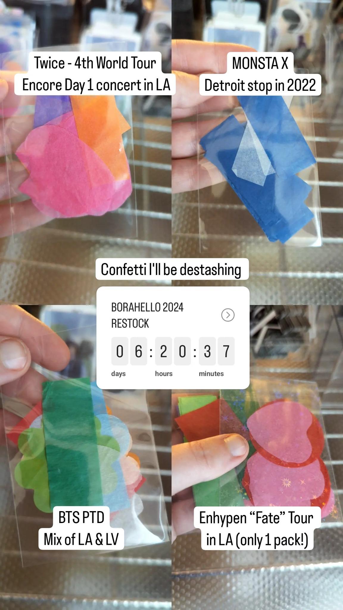 Concert Confetti Packs | Coaster | borahello