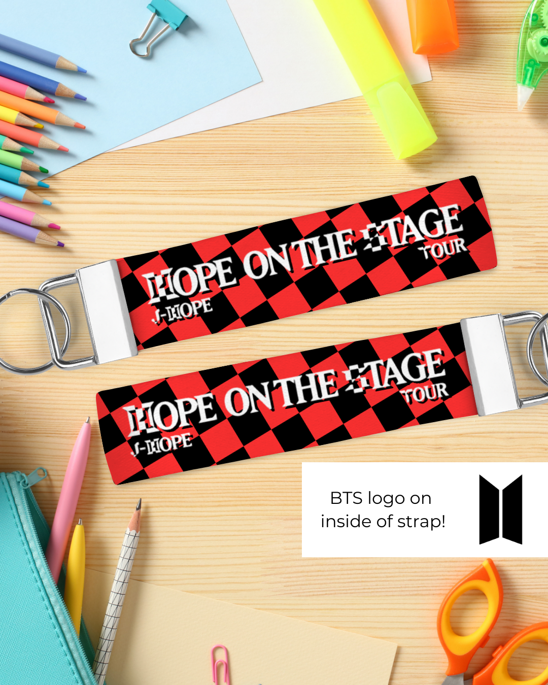 J-Hope Hope on the Stage Phone Lightstick Key Fob Wristlet / Wrist Strap