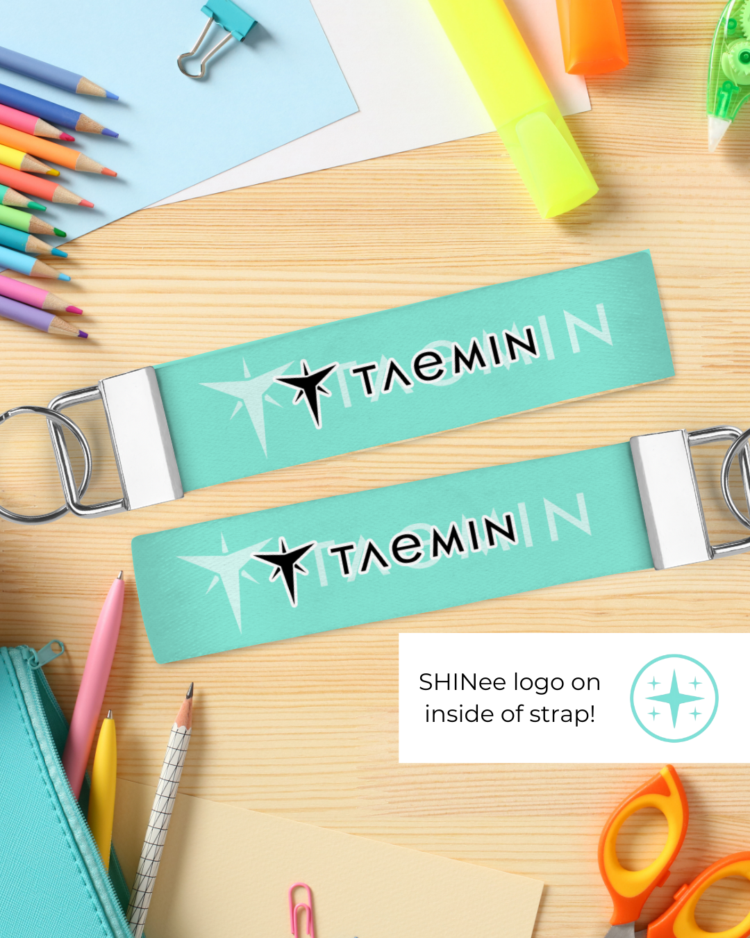 SHINee Taemin Phone Lightstick Key Fob Wristlet / Wrist Strap