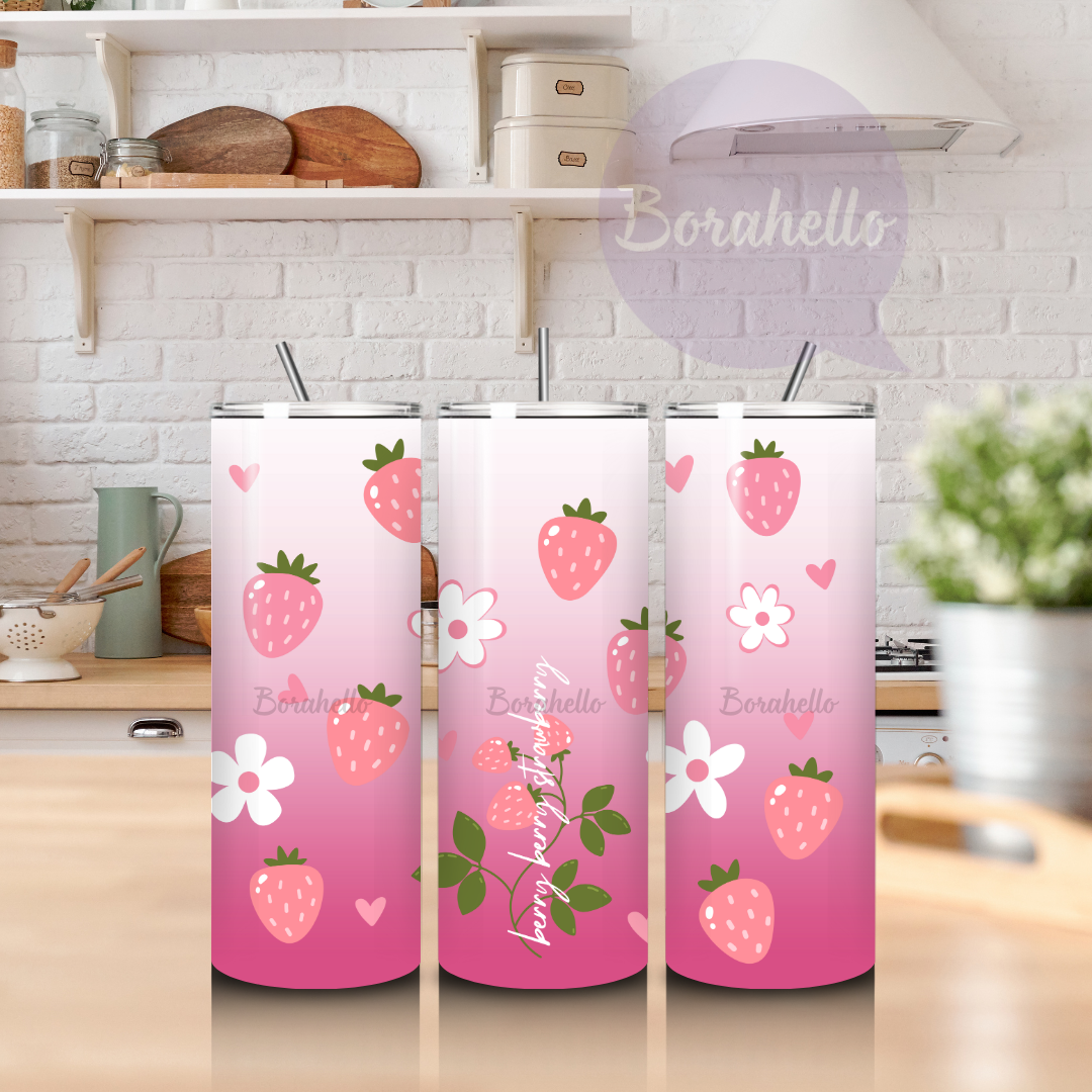 J-Hope Berry Berry Strawberry Stainless Steel Tumbler