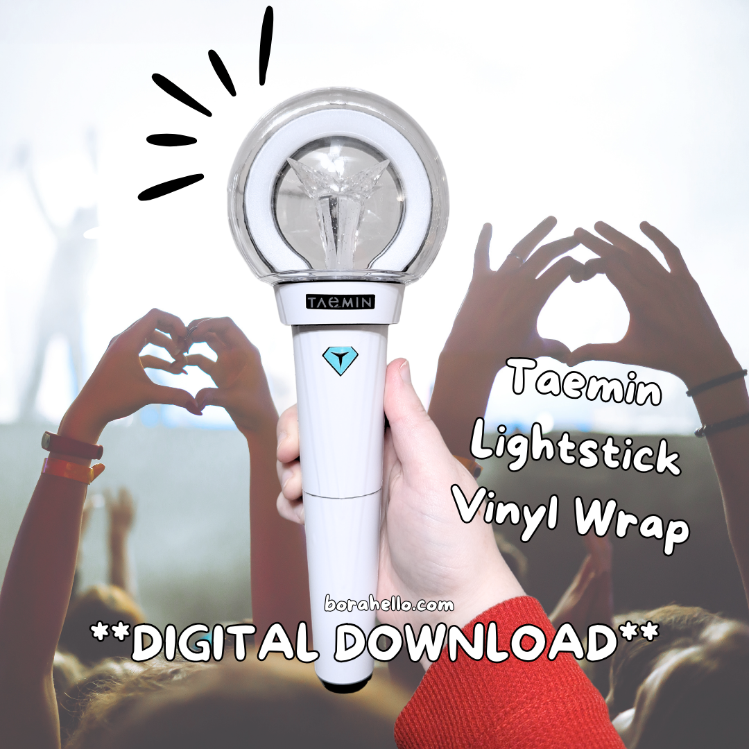 Taemin Lightstick Wrap Template **DIGITAL DOWNLOAD**