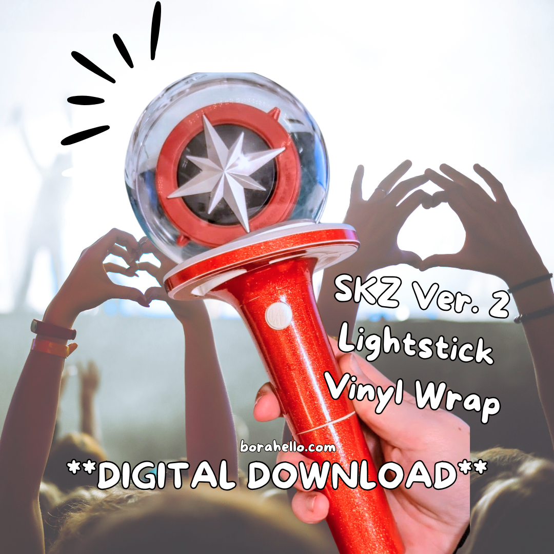 Stray Kids Ver. 2 Lightstick Wrap Template ** DIGITAL DOWNLOAD**