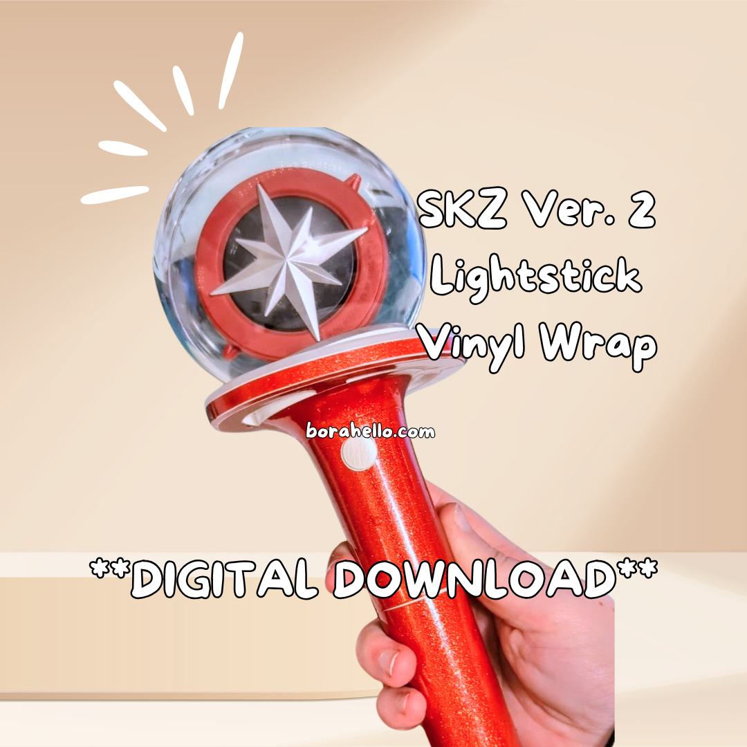Stray Kids Ver. 2 Lightstick Wrap Template ** DIGITAL DOWNLOAD**
