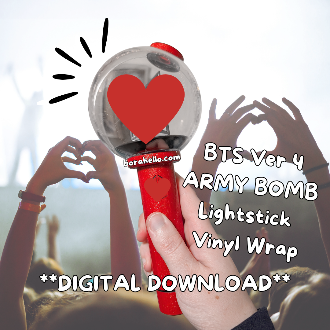BTS ARMY Bomb Ver 4 Lightstick Wrap Template **DIGITAL DOWNLOAD**