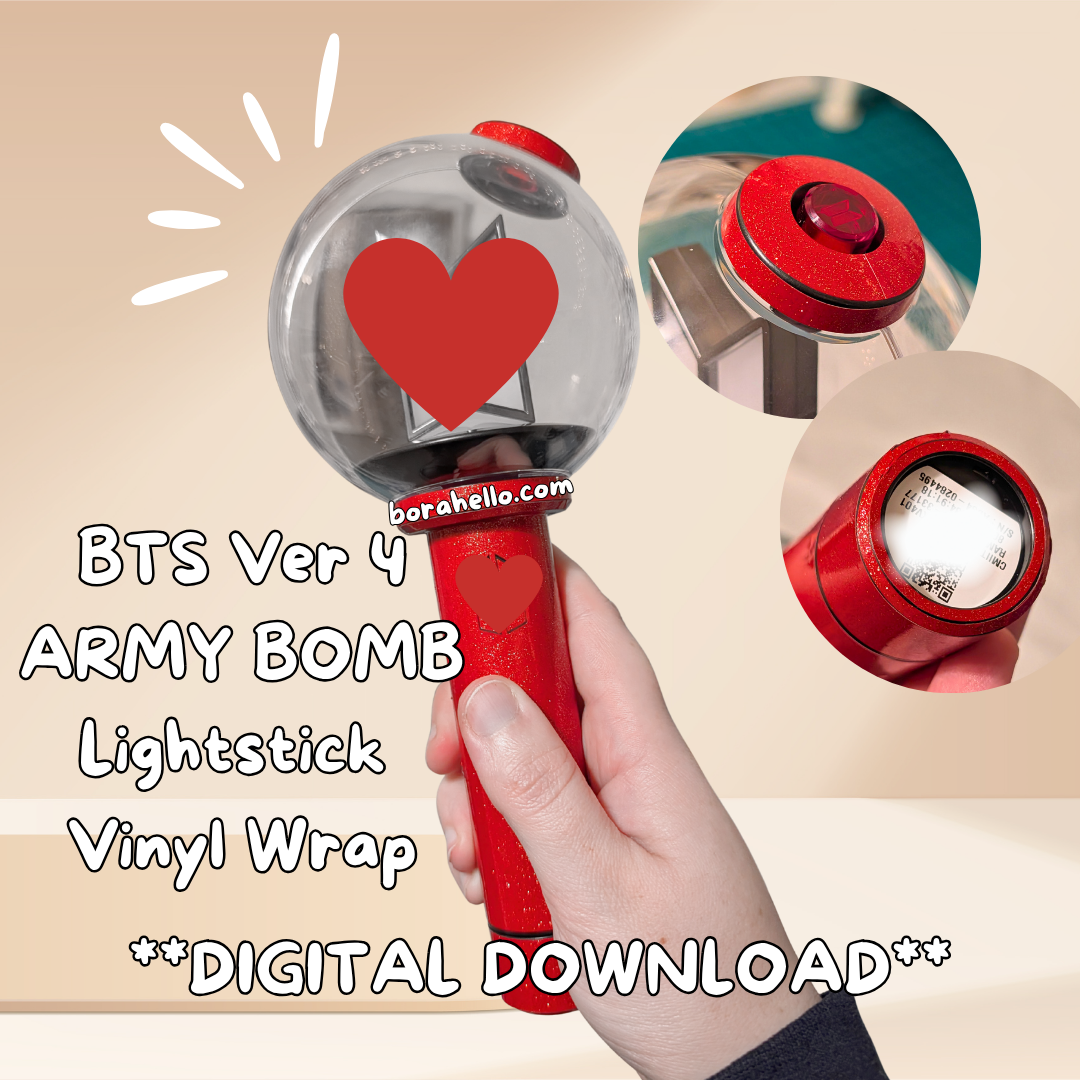 BTS ARMY Bomb Ver 4 Lightstick Wrap Template **DIGITAL DOWNLOAD**