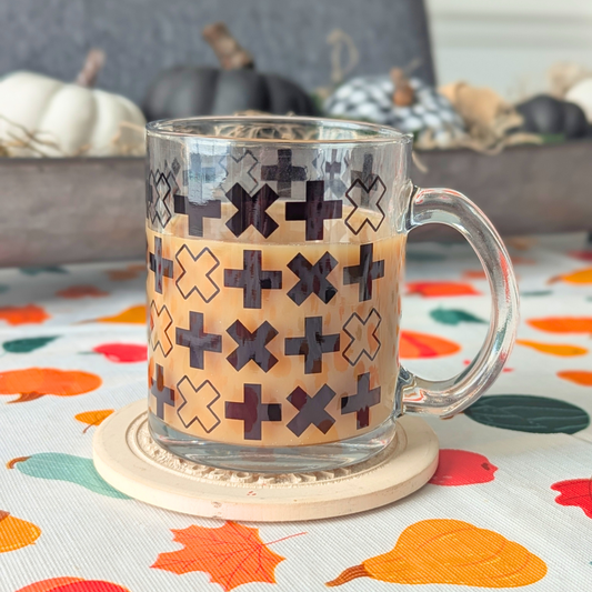 TXT & MOA Logo Pattern Glass Coffee Mug