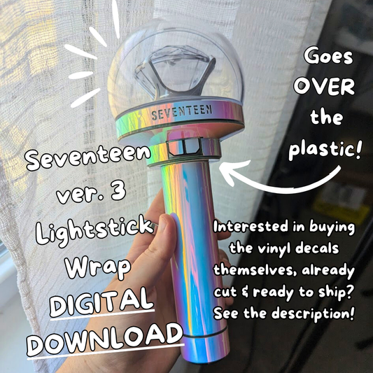 Seventeen Ver. 3 Lightstick Wrap Template (Outer) ** DIGITAL DOWNLOAD**