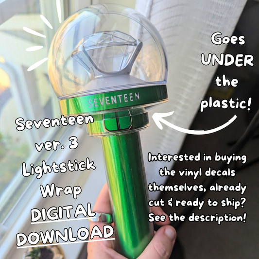 Seventeen Ver. 3 Lightstick Wrap Template (Inner) **DIGITAL DOWNLOAD**