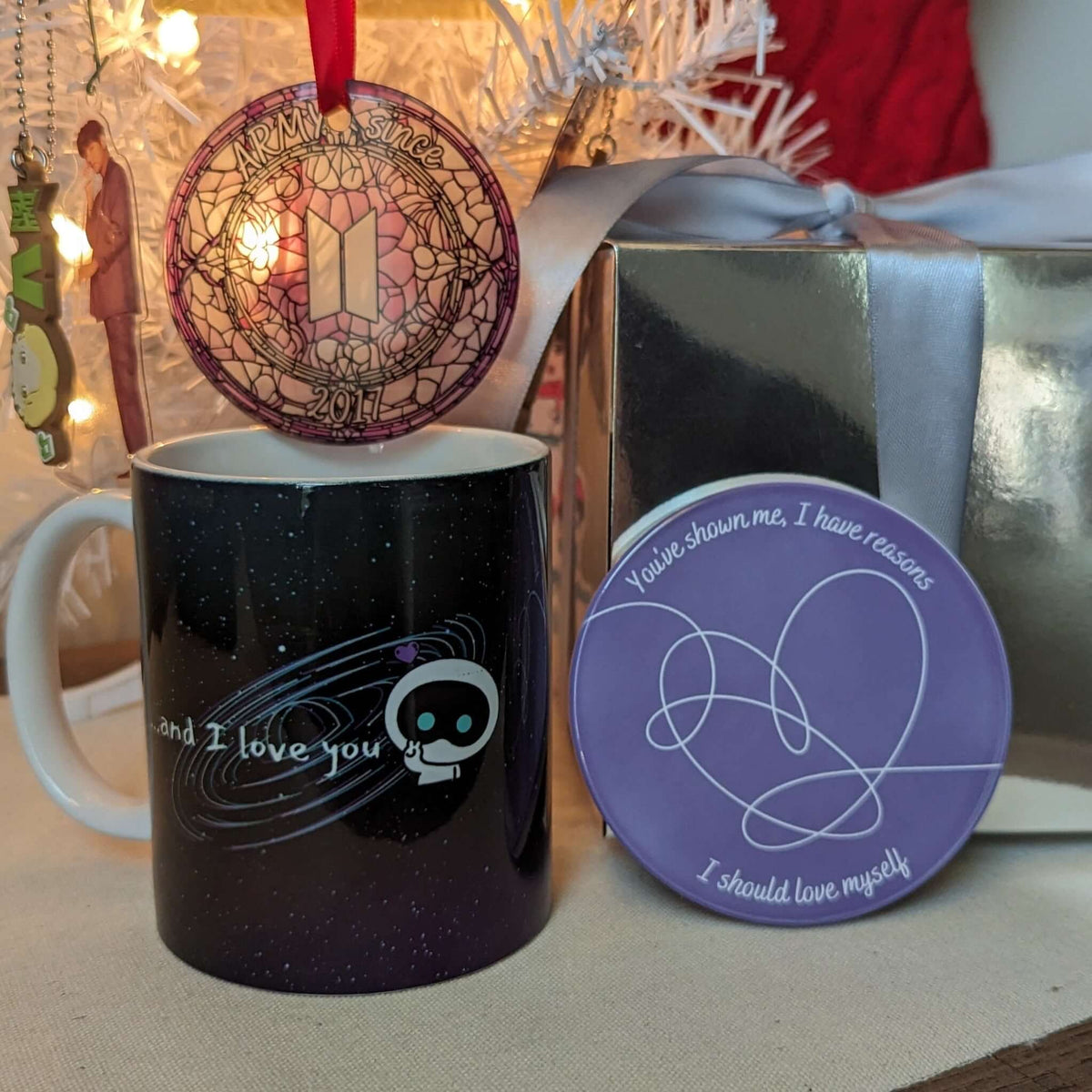 BTS "Love Yourself" Ceramic Coaster | Coaster | borahello