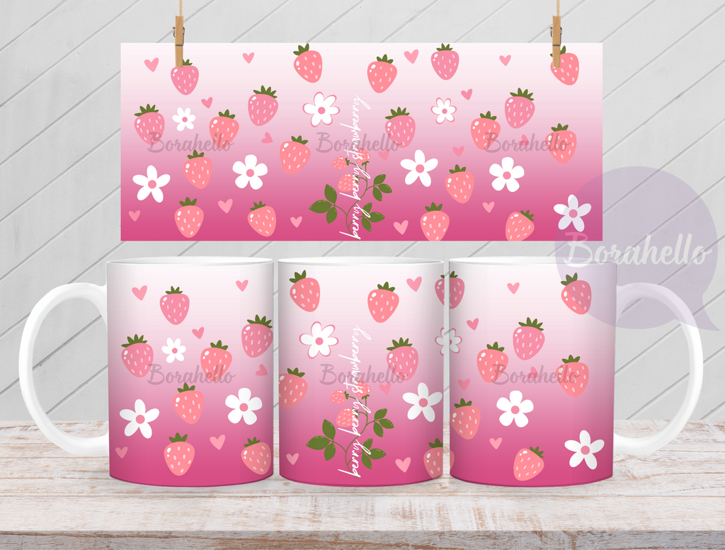 J-Hope Berry Berry Strawberry Ceramic Coffee Mug