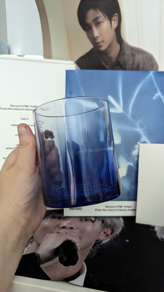 RM "Indigo" Glass Coffee Mug | Mug | borahello