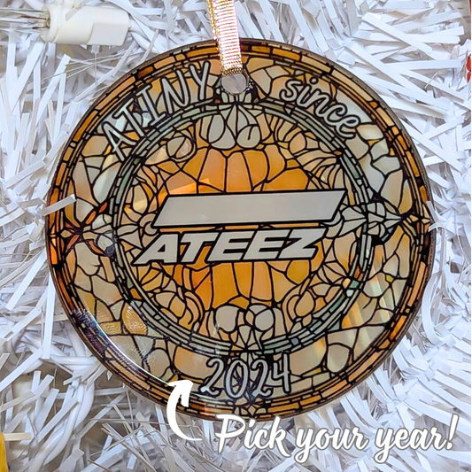 ATEEZ ATINY Debut Stained Glass Ornament