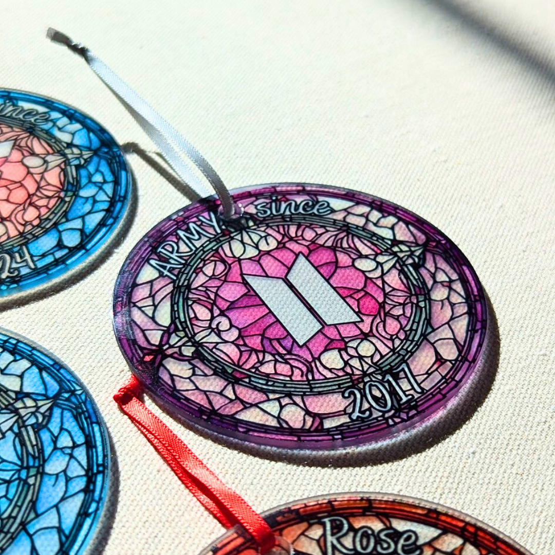 BTS ARMY Debut Stained Glass Ornament
