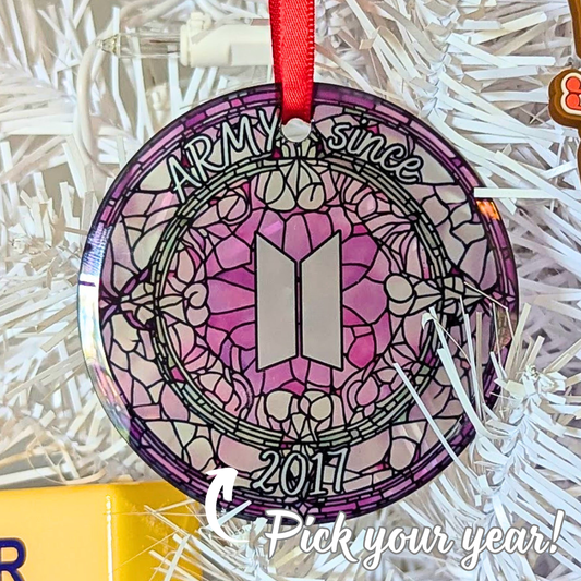 BTS ARMY Debut Stained Glass Ornament