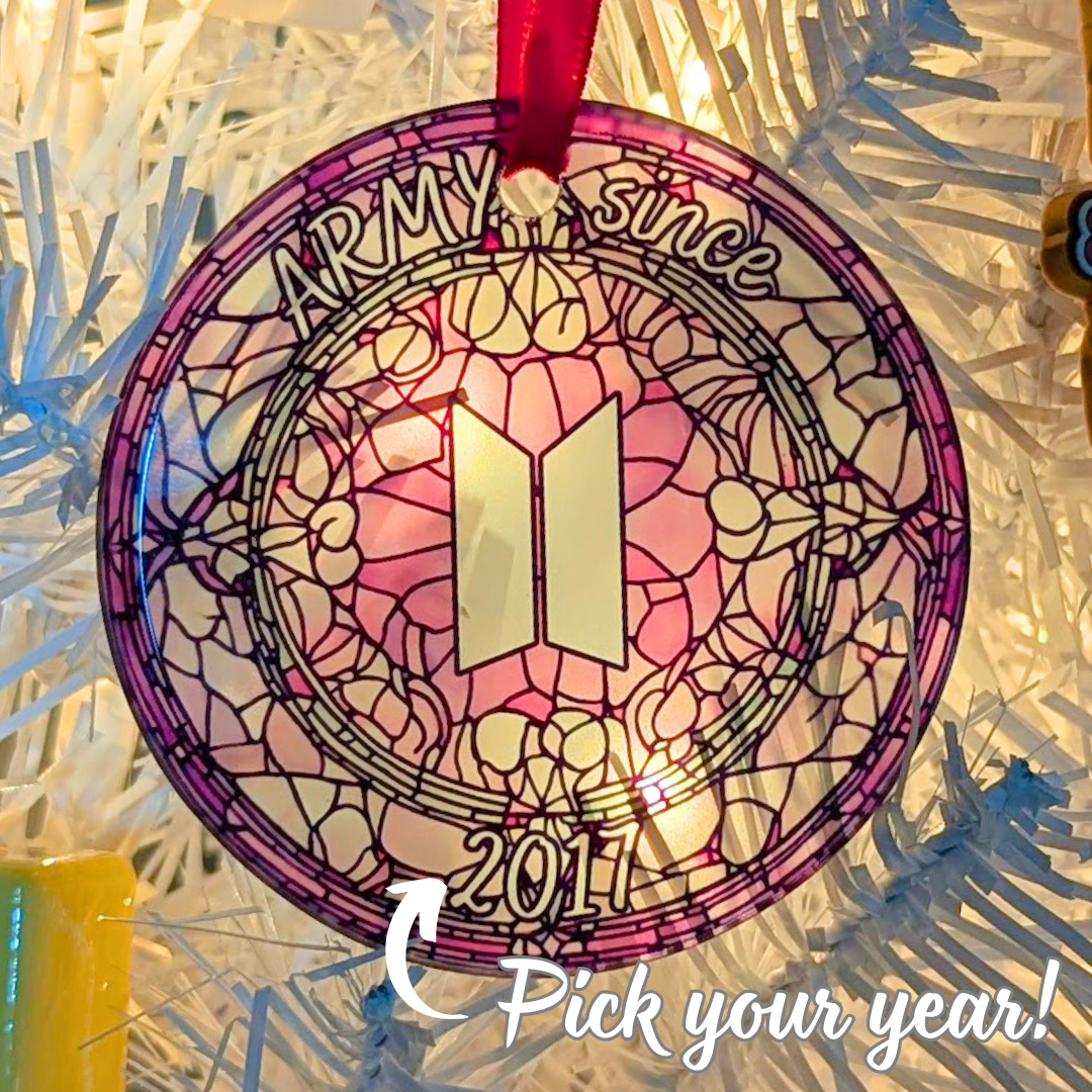 BTS ARMY Debut Stained Glass Ornament