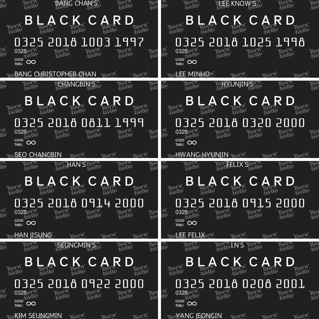 Metal "Black Card" Photocard (Stray Kids) | Photocard | borahello