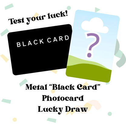 Lucky Draw Metal "Black Card" Photocard | Photocard | borahello