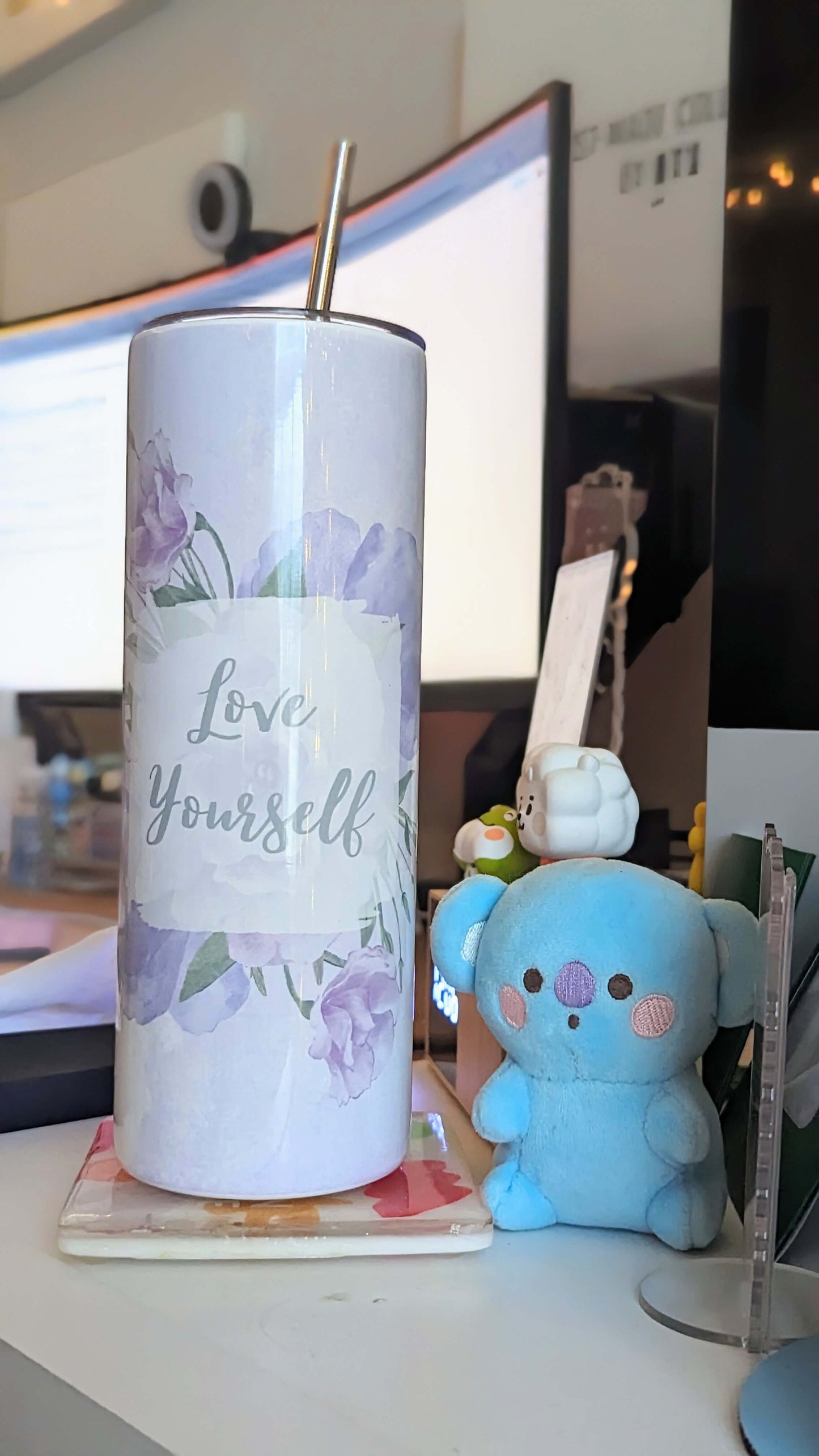 BTS "Love Yourself" Stainless Steel Tumbler | Tumbler | borahello