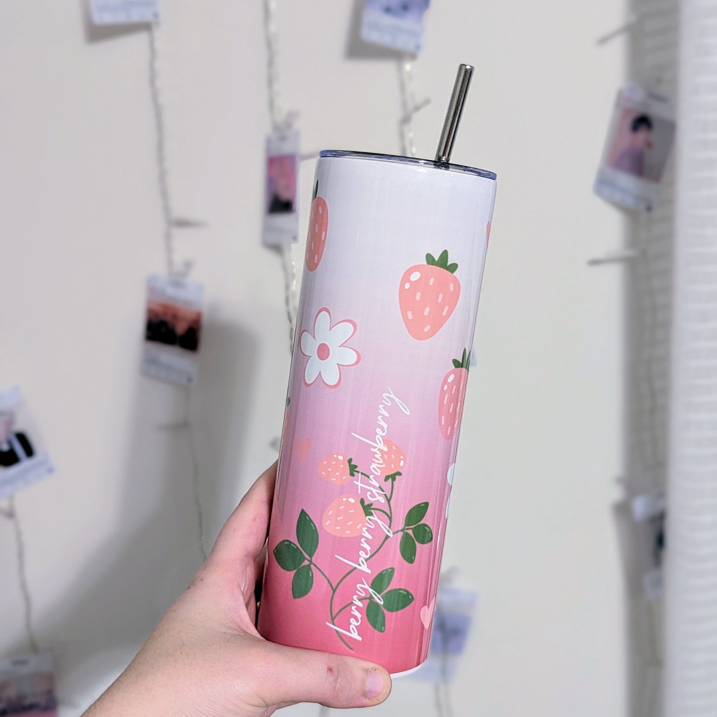 J-Hope Berry Berry Strawberry Stainless Steel Tumbler