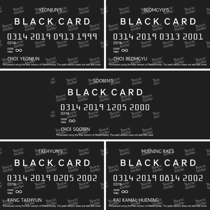 Metal "Black Card" Photocard (TXT) | Photocard | borahello