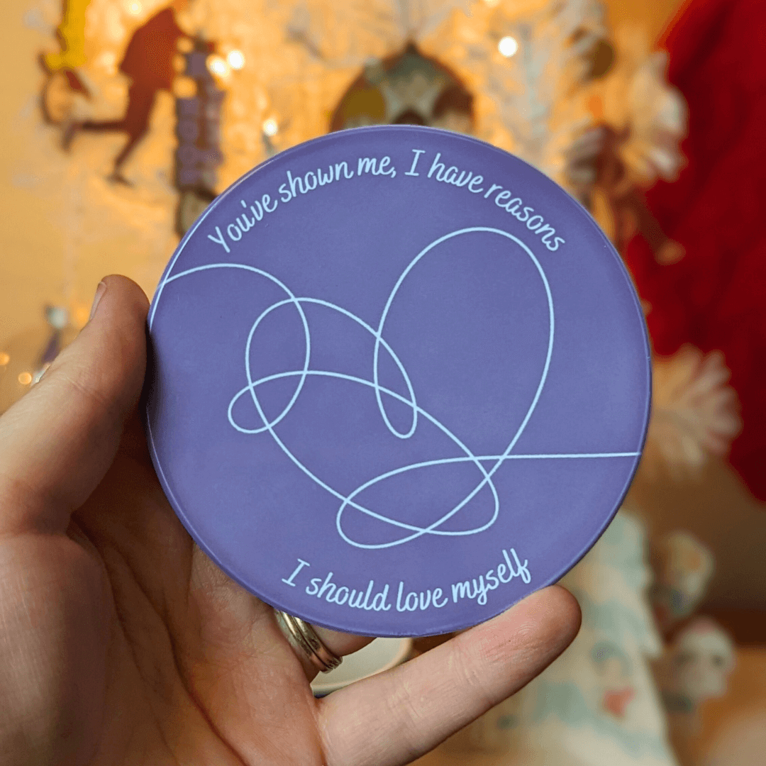 BTS "Love Yourself" Ceramic Coaster | Coaster | borahello