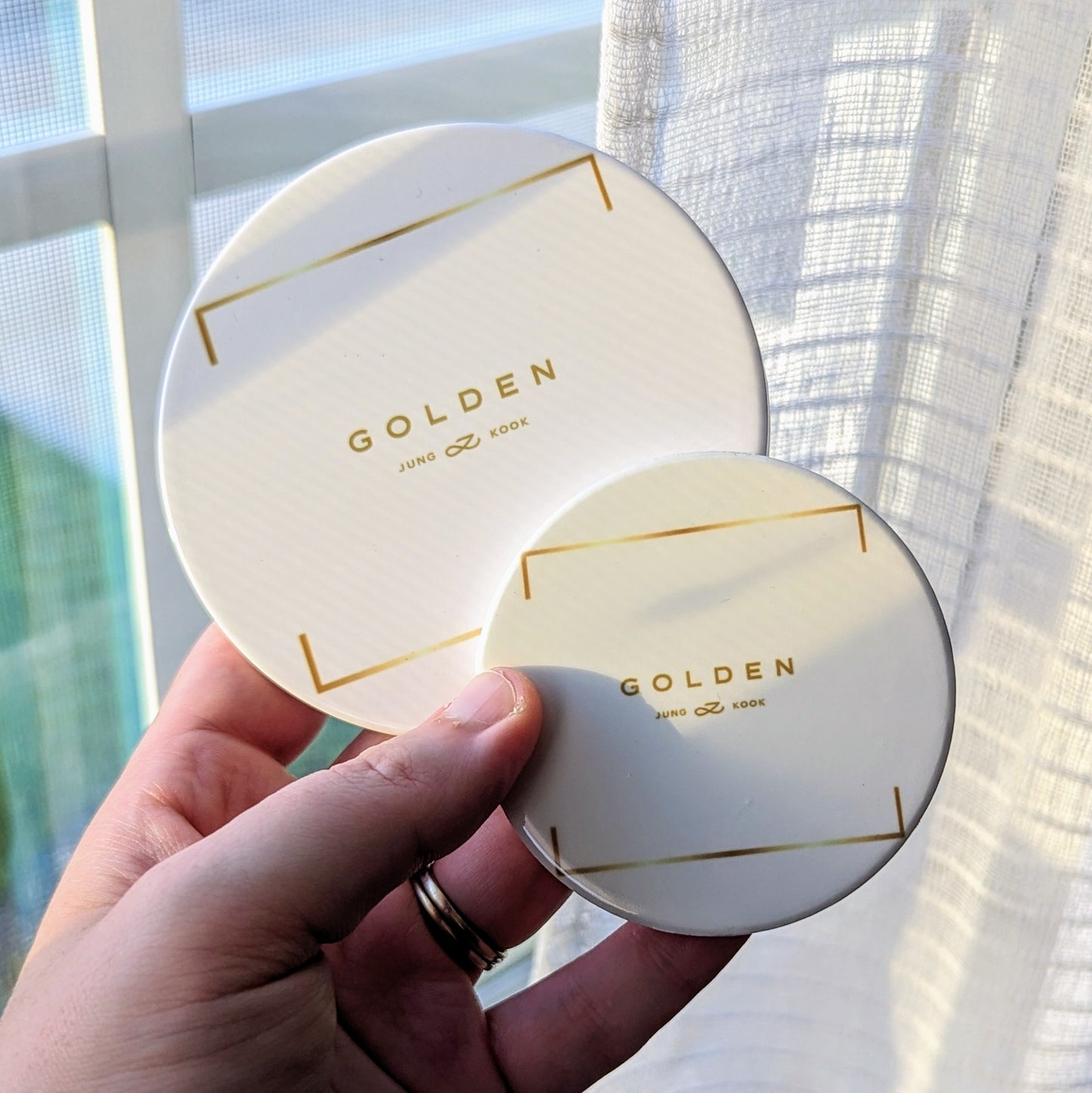 JK Golden Ceramic Coaster