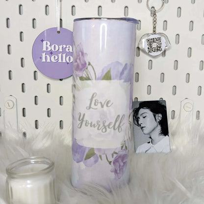 BTS "Love Yourself" Stainless Steel Tumbler | Tumbler | borahello